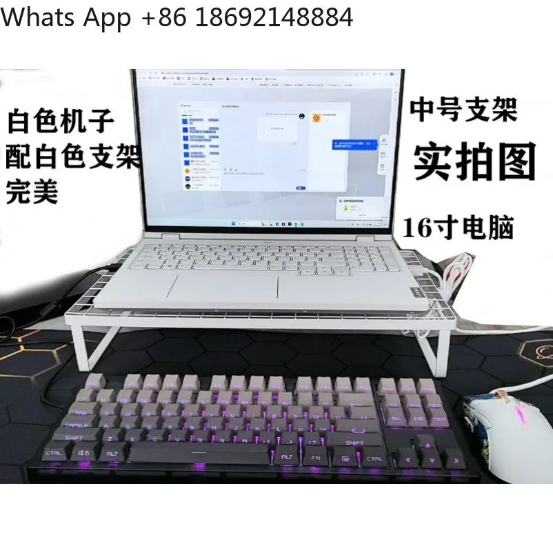 Laptop Cooling Stand for Y9000P 2025 Y7000P, Anti-slip Elevated Holder, Hollow Riser Bracket for Game Notebook Desktop Use