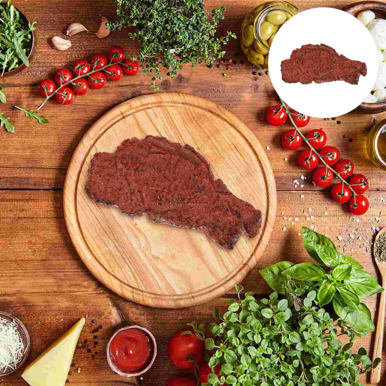 

Food Model Grill Toy Photo Prop Simulated Vegetable Simulation Steak Playthings Decor Plastic Photography Touch Feeling