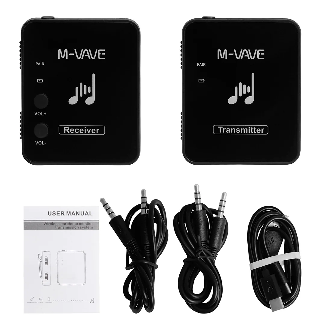 M8 2.4G Wireless  ing Receiver Noise Reduction Earpiece for Music Performance Return Musical Instruments Accessories
