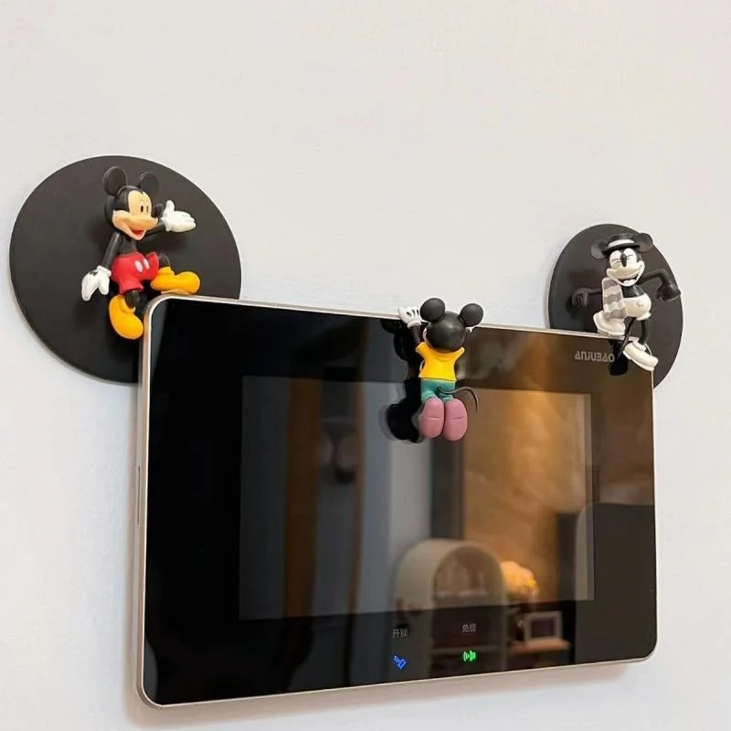 3 szt. Disney Mickey Mouse naklejka ścienna gniazdo ozdoba dekoracja Cartoon Diy wielofunkcyjna dekoracja domu salon przełącznik