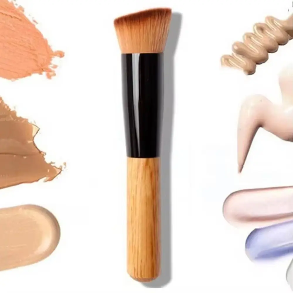ポータブル角度付きメイクブラシソフト多機能コンシーラーメイクブラシフラットトッププロフェッショナルフェイス化粧品ツール