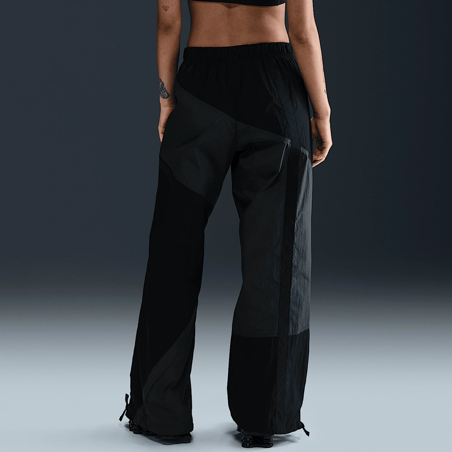 Nike Official Genuine New Women's Woven Straight-Line Breathable Patchwork Sport Pants HJ1822-010