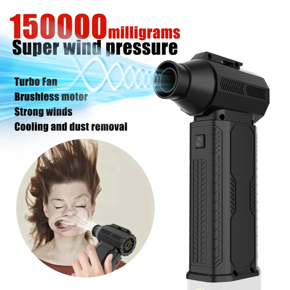 

C0033 Turbo Jet Fan 150000RPM Powerful Air Blower Vacuum Dust Cleaner Type-C Charge Strong Winds Brushless Turbo Jet Blower