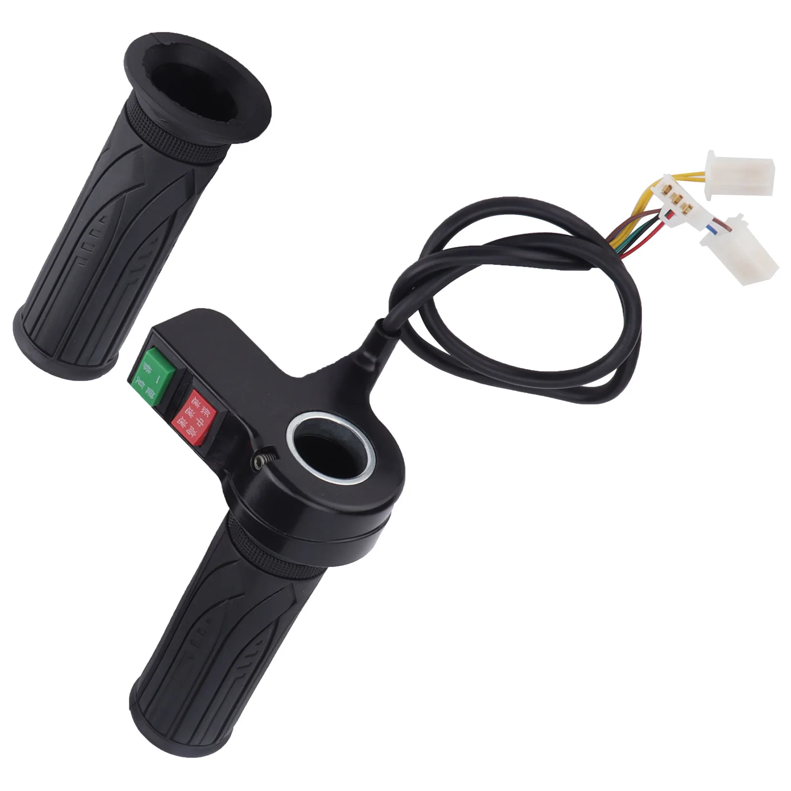 Electric Bike Throttle Grip, 3-Speed Control, Anti-Slip, Rubber, 22mm Handlebar, Forward & Reverse, Auto Repair Function