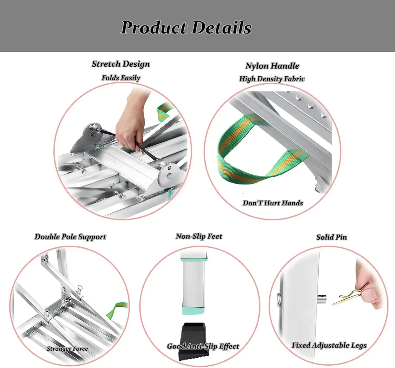 Equipment, Step Ladders, Portable Multipurpose Folding Scaffolding Work Platform Scaffold Tower Ladder Stool Bench Adjustable He