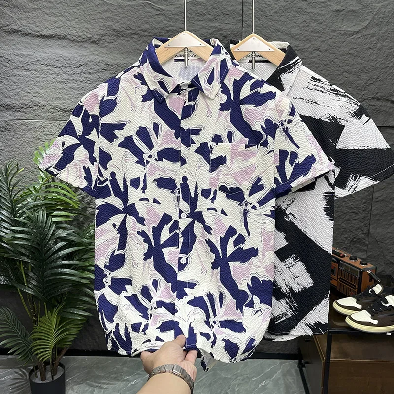 

Short Sleeve Shirts, Best for Holiday Trips, Unisex Stylish Tops Creative Prints, Loose and Lightweight Casual Shirt for Men
