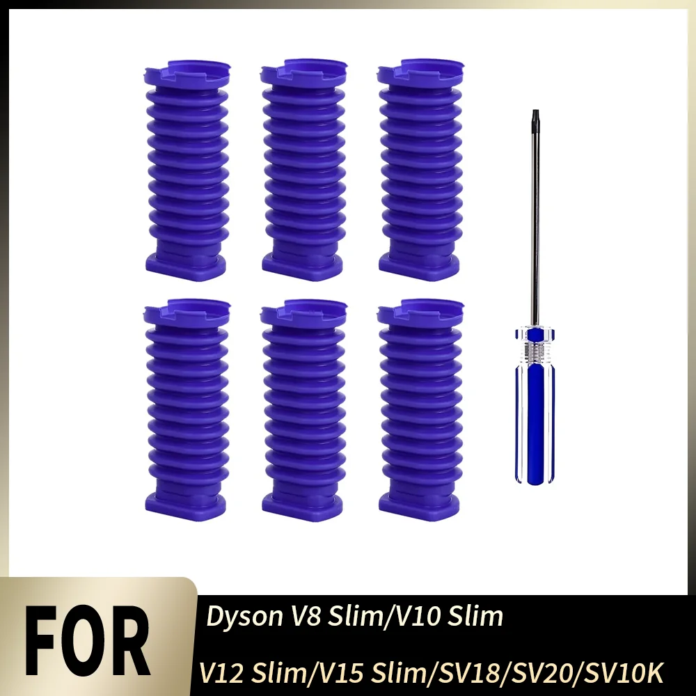 Einfach zu installierender blauer Vakuumschlauch für Dyson V8 Slim V10 Slim V12 Slim V15 Slim SV18 SV20 SV10K mit Schraubendreher-Ersatzteil.