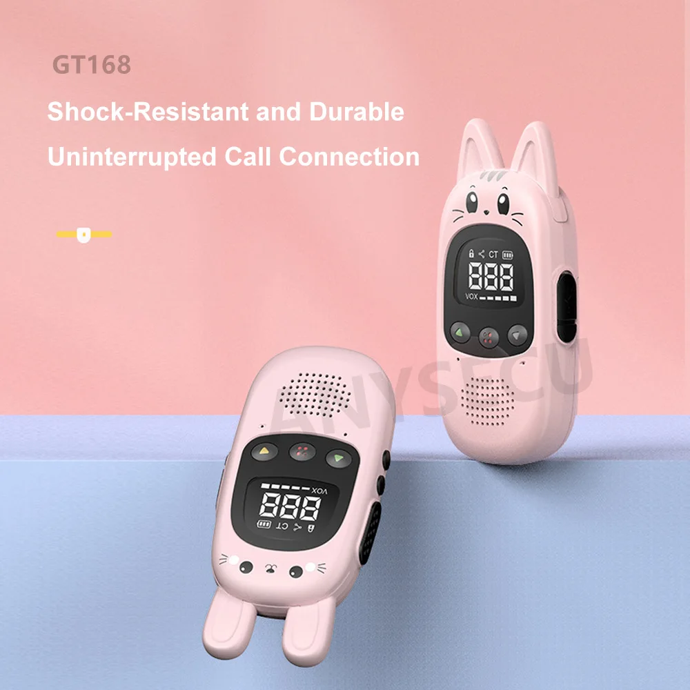 

Детская рация с зарядкой Type-C, время работы до 72 часов, HD-звук, ударопрочная, с ремешком, подарок для детей, для улицы и дома