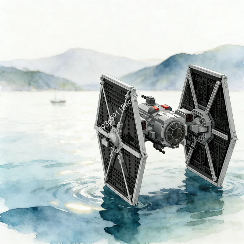 

990 шт. MOC TIE Gunship Star Battle Модель Строительные блоки Строительные рождественские подарки Игрушки DIY Идея Творческое образование Кирпич