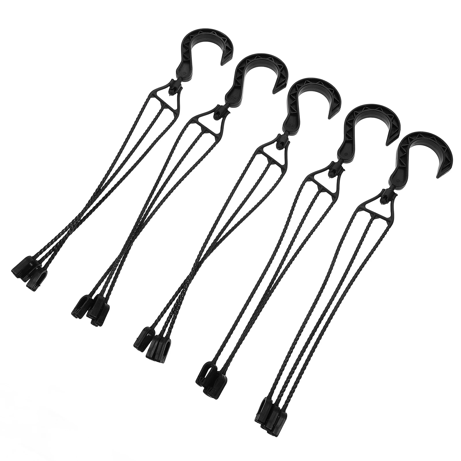 Ganchos para cesta colgante para macetas, perchas redondas de plástico duraderas para dormitorio, balcón, verde, 45cm, 3 ganchos, 5 uds.