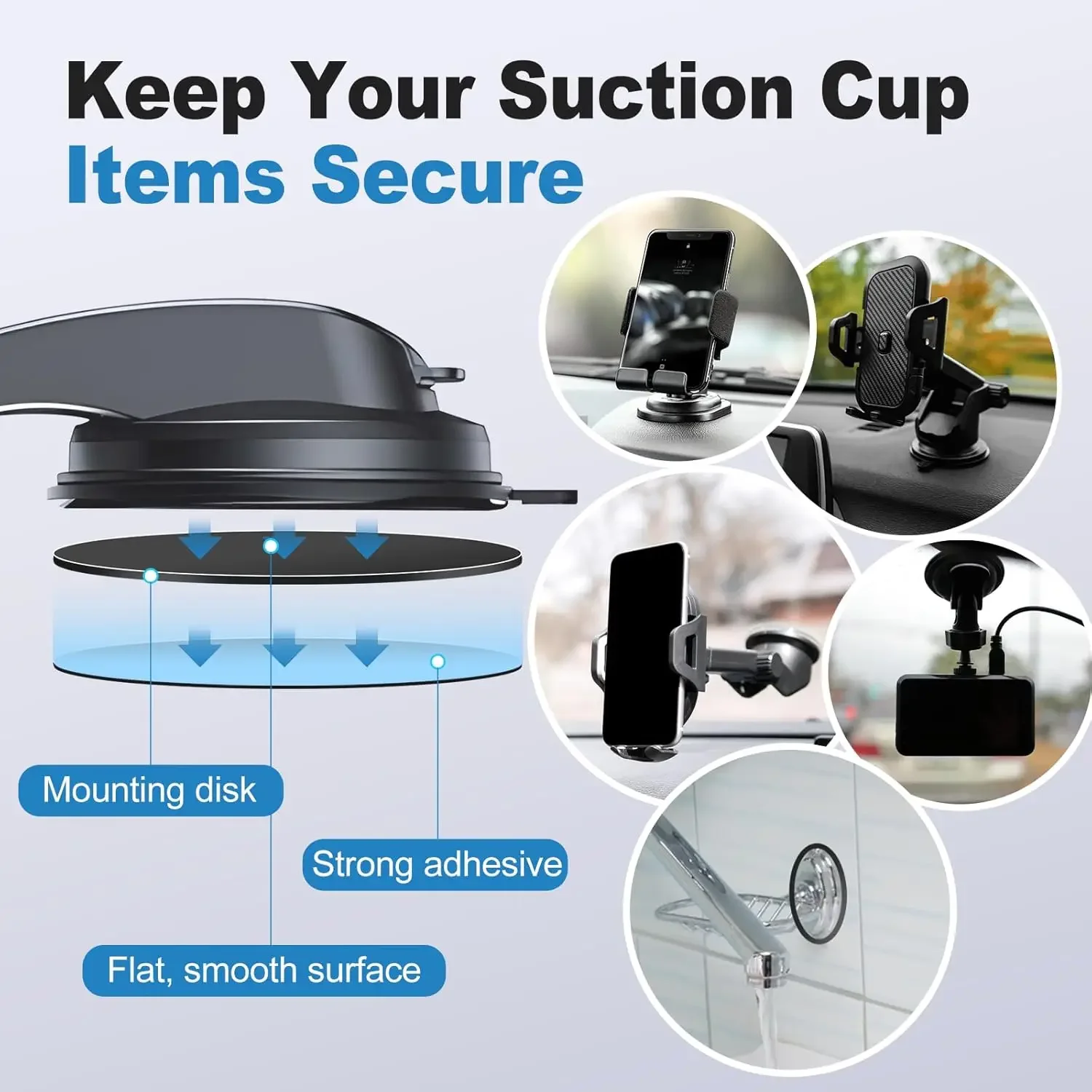 Mobile Phone Sticker Car Suction Cup Adhesive Sticker Disc Pad Base for GPS Mobile Phone Stand Bracket Holder Camera Stand Mount