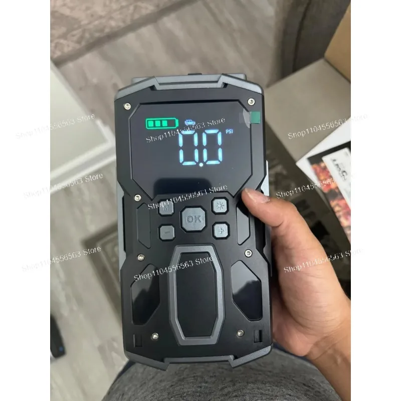 4000A Portable 12V Car Jump Starter with Air Compressor - 12V Vehicle Booster & Multi-Function Power Bank