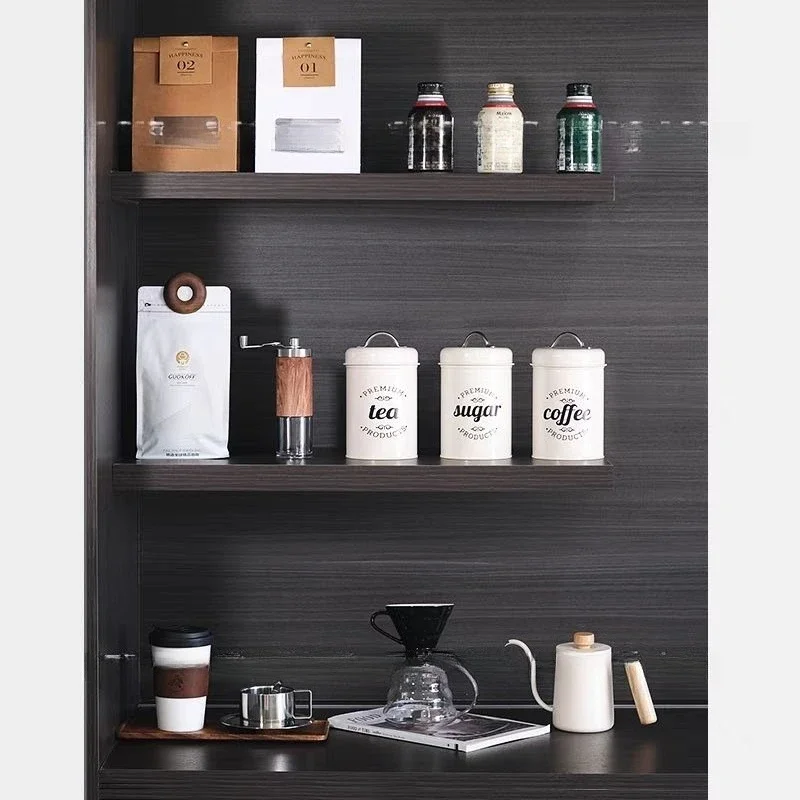Kitchen storage tank Coffee pot Stainless steel display ornament