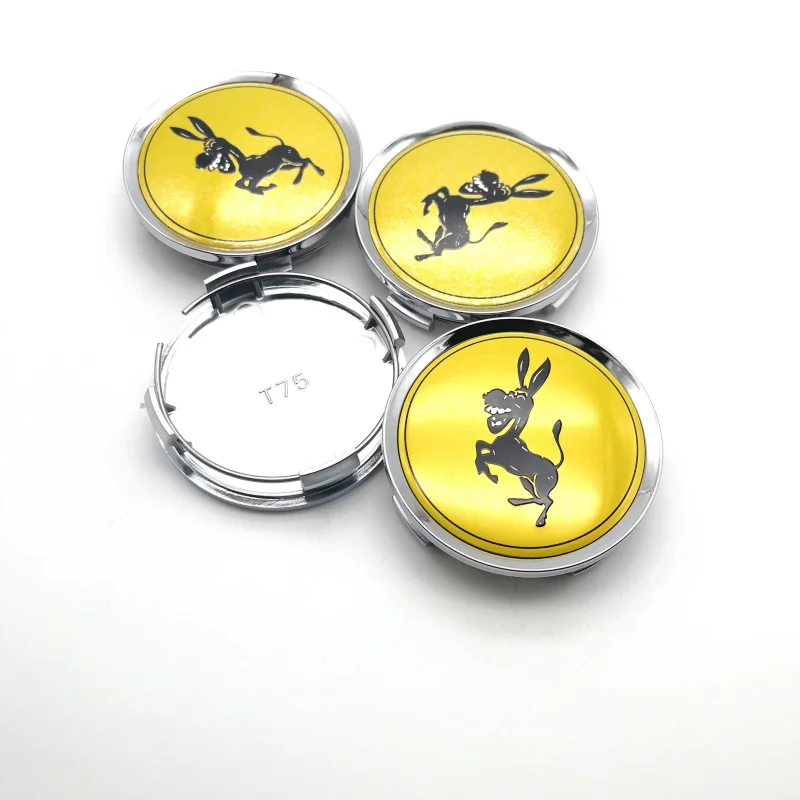 4 Pieces Of 74mm 75mm Funny Prank Donkey Car Wheel Hub Center Cover Wheel Hub Badge Stickers Car Parts Accessories