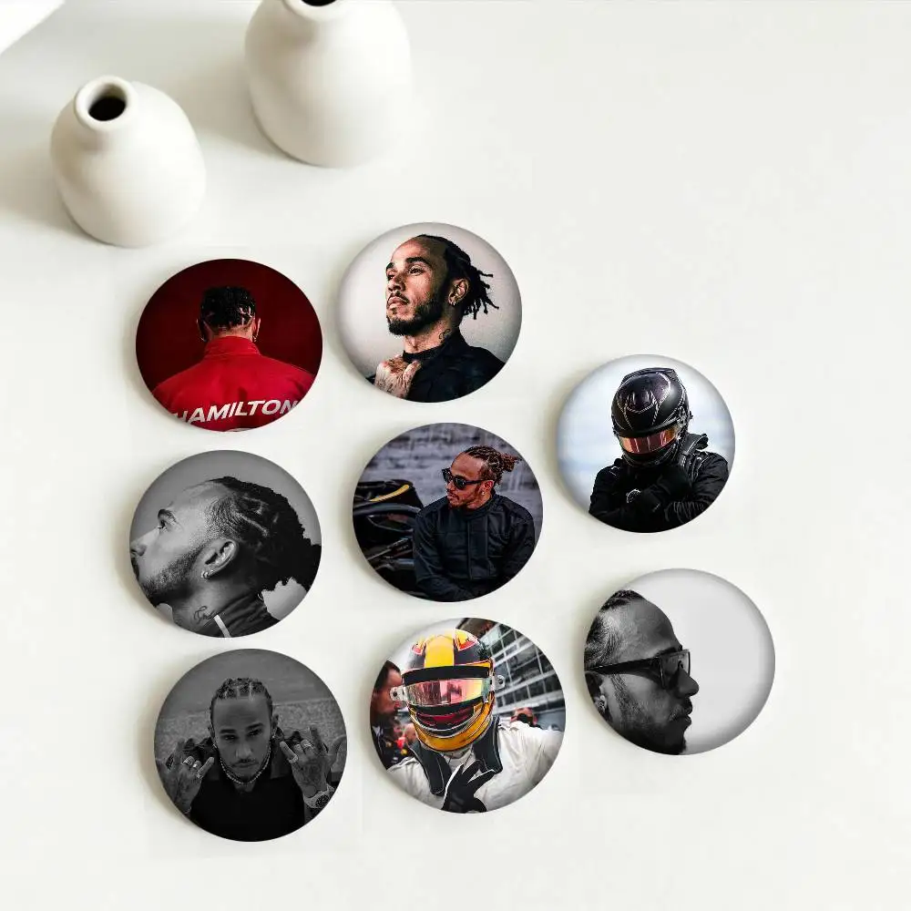 Ace driver Lewis Hamilton 25mm 32mm 44mm 58mm 75mm Brooches Badges Pins for Accessories Gift
