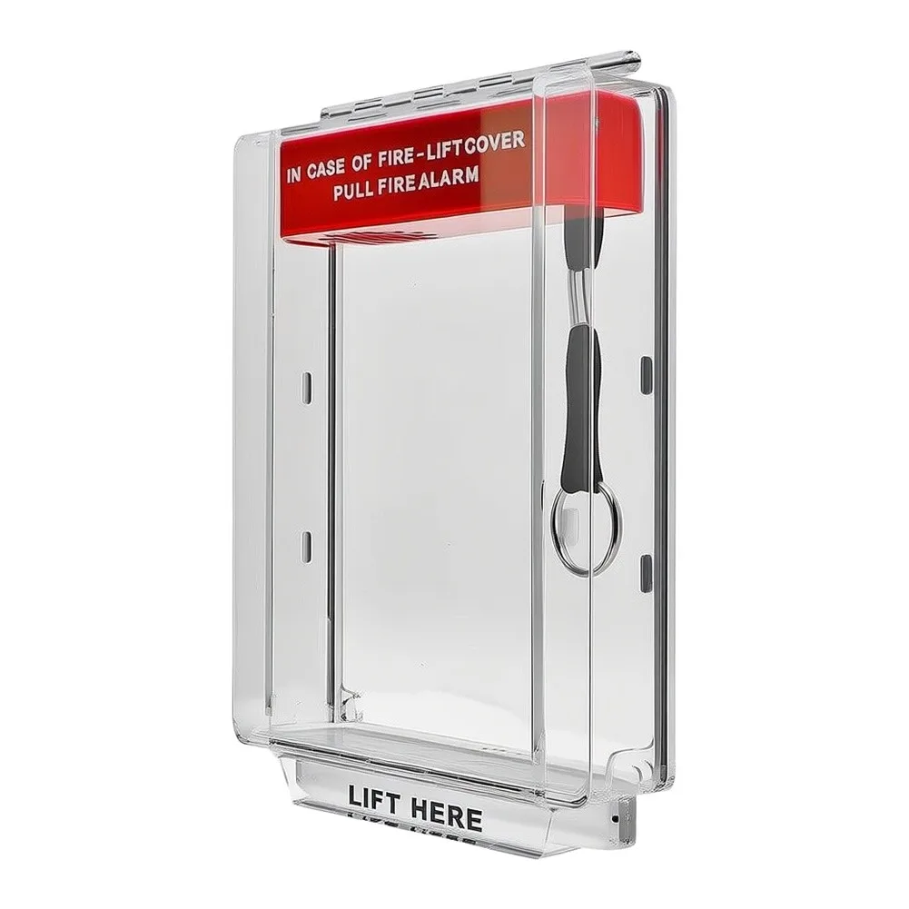 For Fire Alarm Pull Station Cover Constructed from PC Material for Resilience Against Weather Wear and Daily Operational Stress