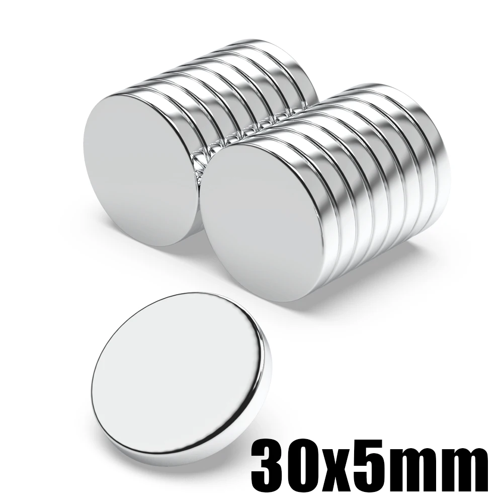 

2/5/10/20/50Pcs 30x5 Super Strong Magnet 30mm X 5mm Round Magnetic NdFeB Neodymium magnet N35 Powerful Disc imanes 30*5