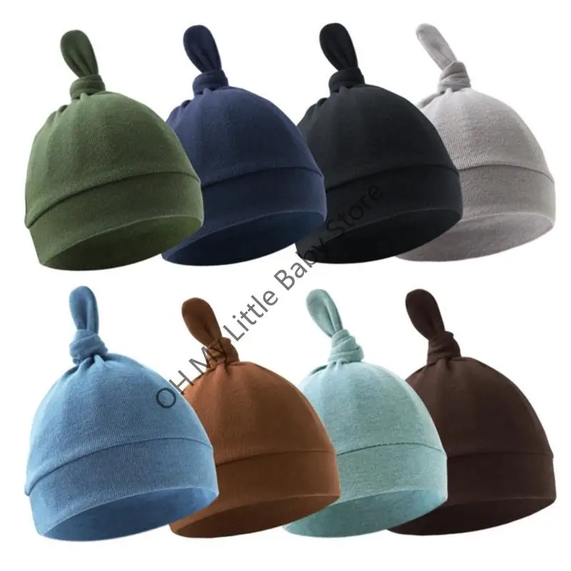 M76C قبعة معقودة مرنة مريحة وقابلة للتمدد لحديثي الولادة قبعات الجنين الكرتون بدون إطار لحديثي الولادة من 0 إلى 6 أشهر