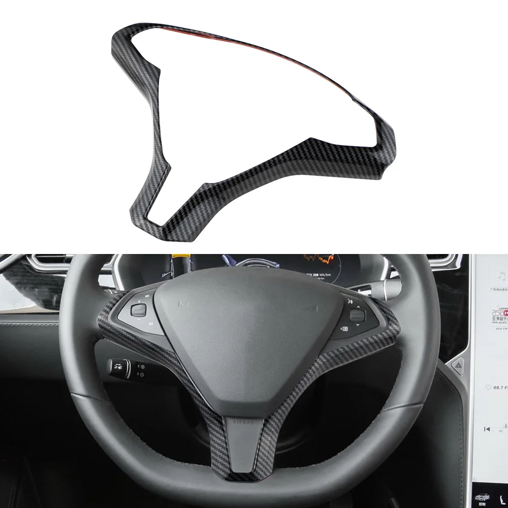 

Car Steering Wheel Frame Sticker for Tesla Model S Model X 2016-2020 Inner Steering Wheel Decoration Trim Cover Accessories