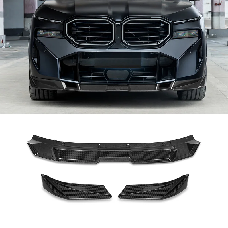 Auto Accessories SOOQOO Style Prepreg Carbon Fiber Front Splitter Lip Suitable For BMW XM G09 Exterior Modification