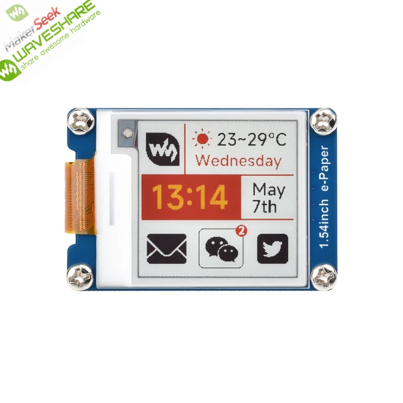 Makerseek & Waveshare 1.54inch e-Paper Module (G)-SKU-30475-Price without Shipping fee