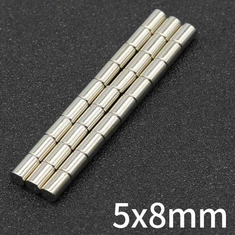 

10/20/50/100/200/500 Pcs 5x8mm Powerful Magnets Neodymium Magnet For Fridge Small Magnets DIY Magnets For Fishing Circle Magnet