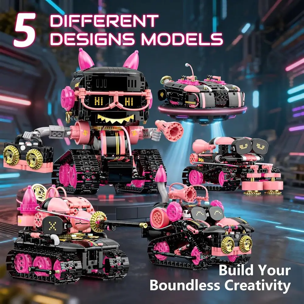 Kit robot STEM per età 6-12: camion cisterna con codifica interattiva con app e telecomando - Giocattoli educativi per bambini Bir