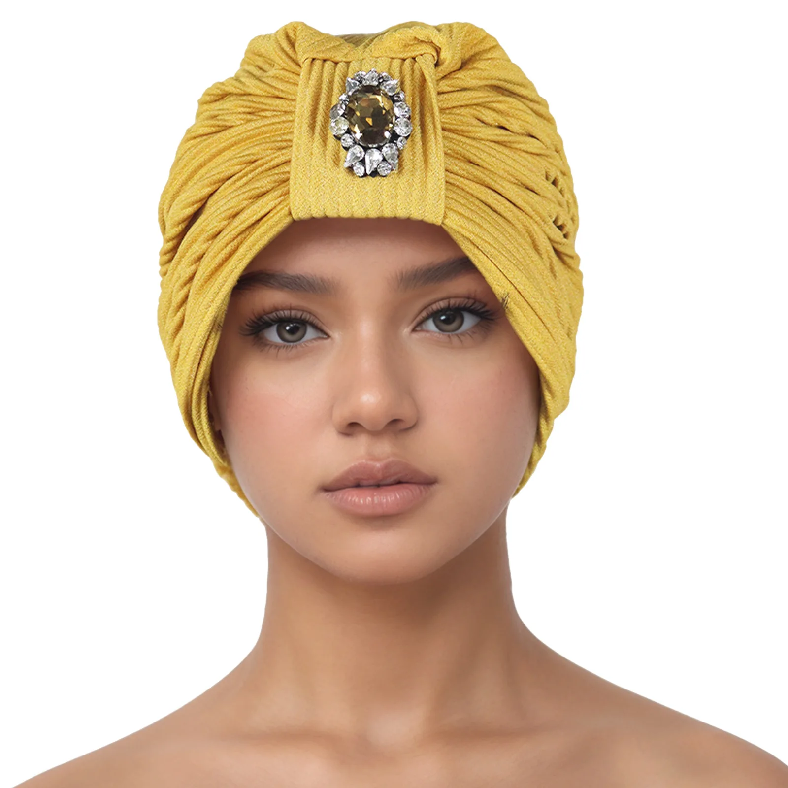 

New Diamonds Turban Women Muslim Hijab Bonnet Head Wrap African Auto Gele Cap Nigeria Hat Wedding Geles Party Headpiece Turbante