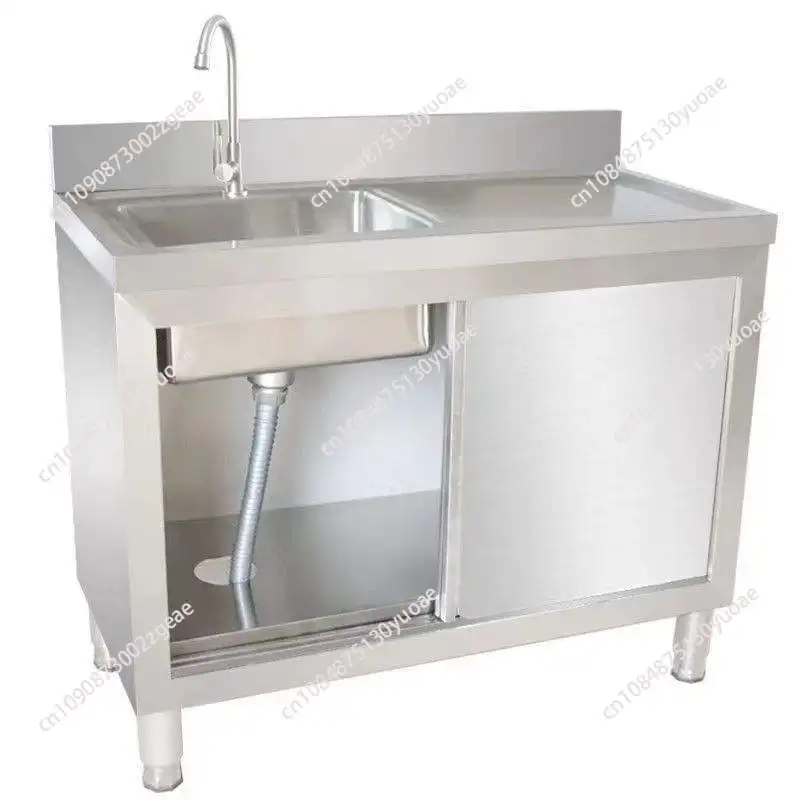 

Rust steel vegetable basin sink kitchen dishwashing integrated cabinet