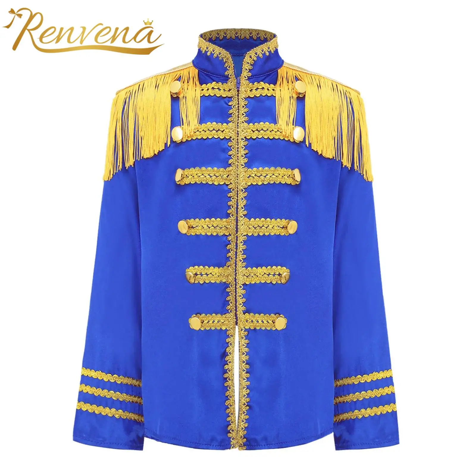 Children Rock Band Musician Singer Jacket Top Kids 1960s British Pop-Star Cosplay Outfits Circus Ringmaster Halloween Costume