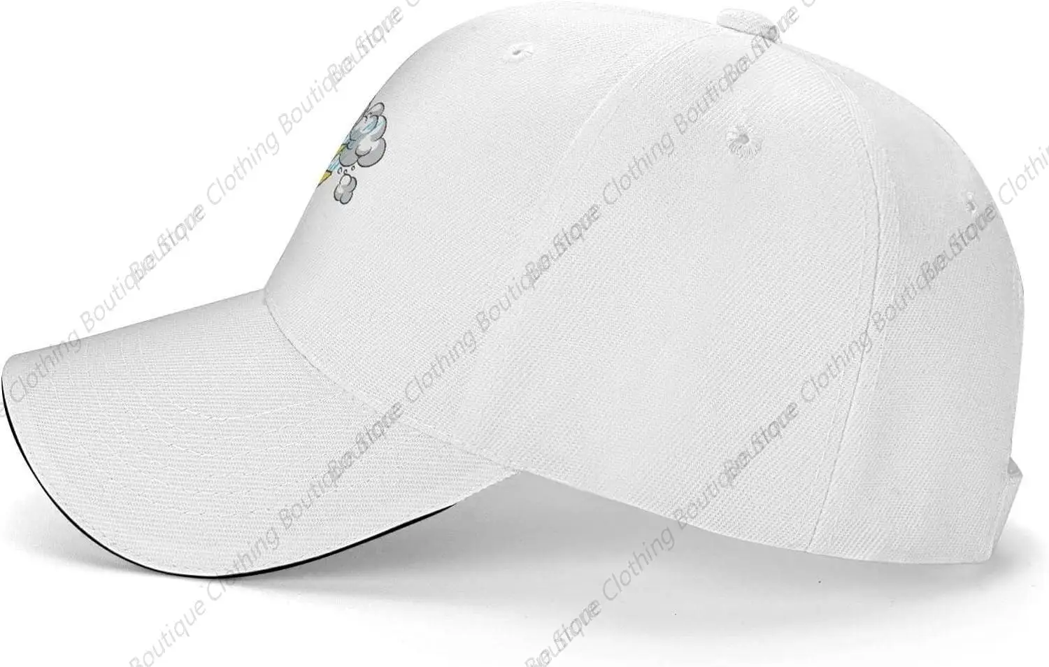 Thunder Storm Lightning Rain Hat Mens Womens Classic Baseball Cap Dad Hats Summer Caps Adjustable Sunhat White