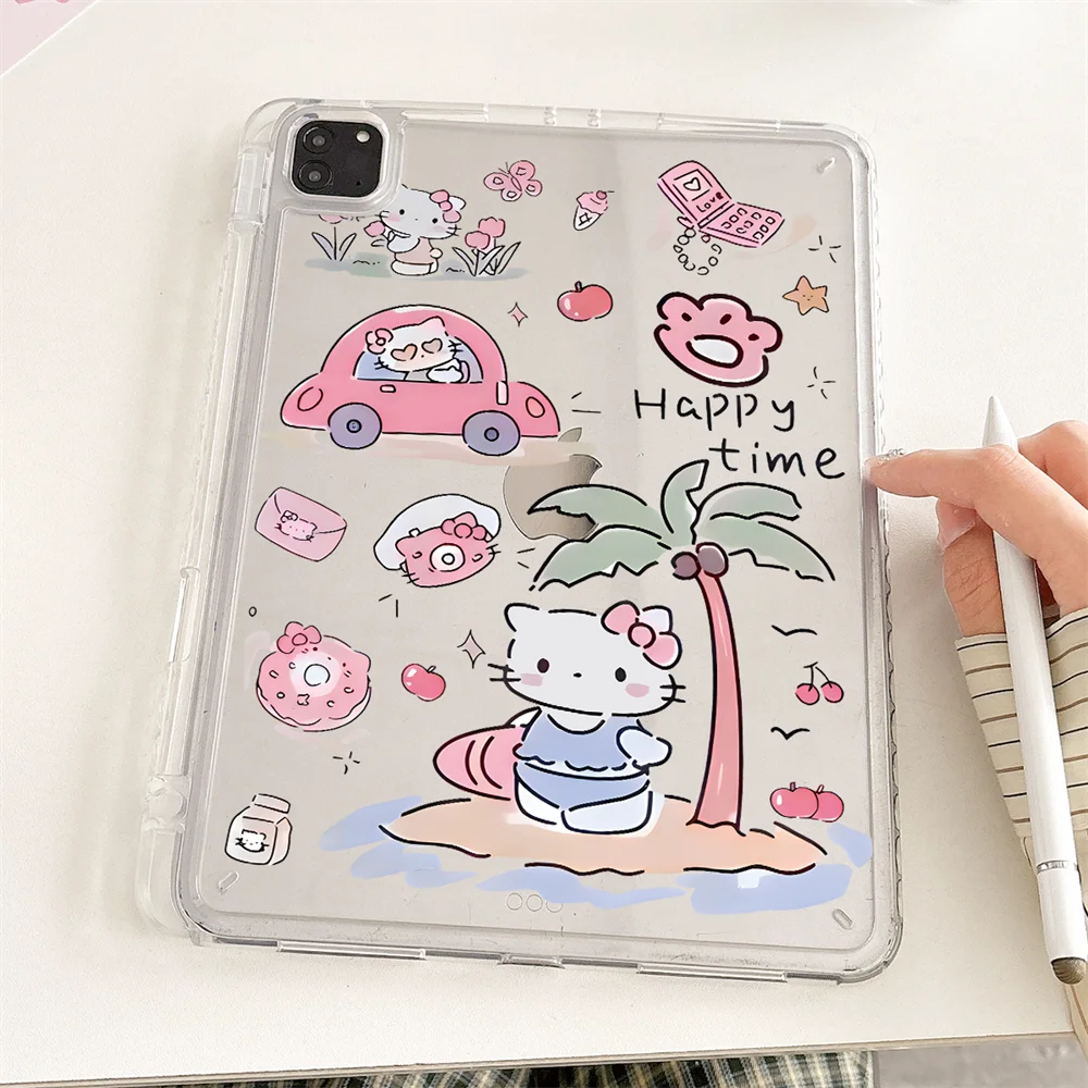 

Акриловый прозрачный чехол для iPad 10th 11th Gen Air Pro 11 10.2 7 8 9th Air 4 5th 10.9 9.7 Mini 6 7 Cover с держателем для карандашей