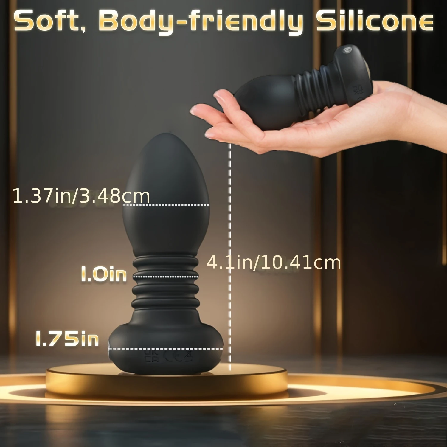 Telescopic Anal Butt Plug Prostate Massager Male Dildo Anal Plugs Vibrator LED Colorful Light Vagina Sex Toys for Women Men