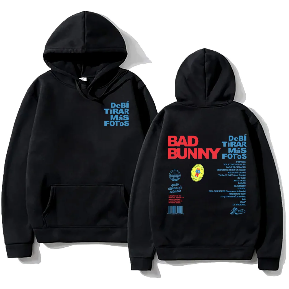 Bad Bunny Debi Tirar Más Fotos Hoodies Bad Bunny DTMF 2025 Chic Pullover Men Women Aesthetic Clothes Trends Oversized Streetwear