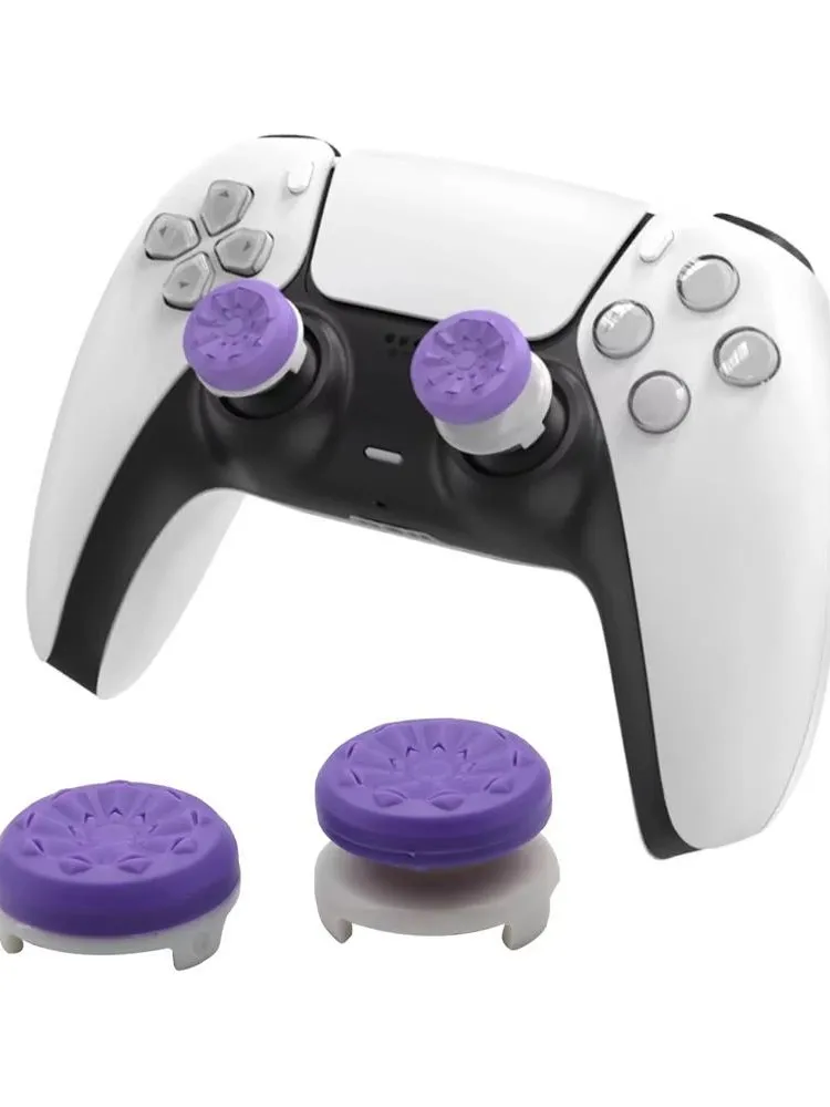 2er-Set Silikon-Daumengriffe für PS4/PS5 Gamecontroller Joystick-Booster-Kappen Rocker-Stick-Verlängerungen Zubehör-Kit