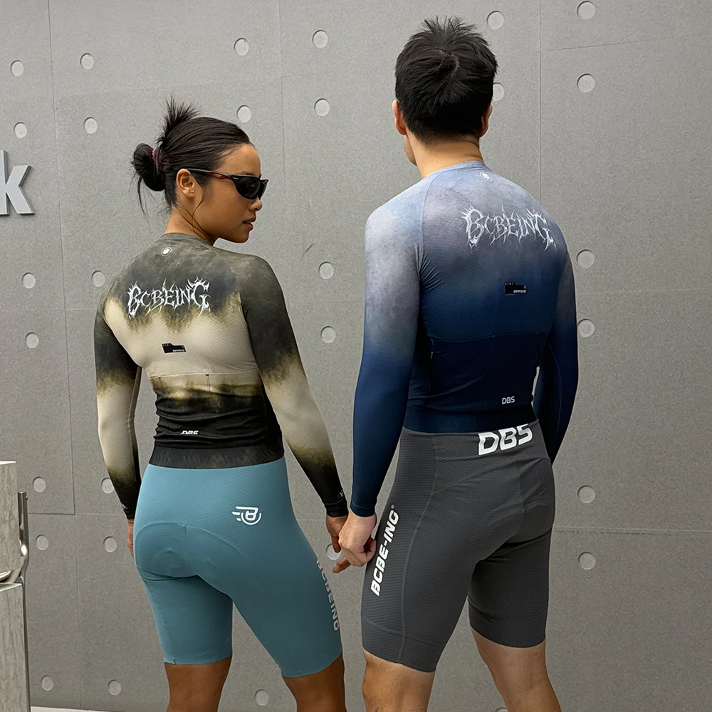 BCBE-ING Gothic Herren Damen Radsporttrikot Langarm Leichtgewicht RACE Fit Schnelltrocknend Atmungsaktiv Fahrradtrikot Kleine Größe YKK Reißverschluss – Detail 7