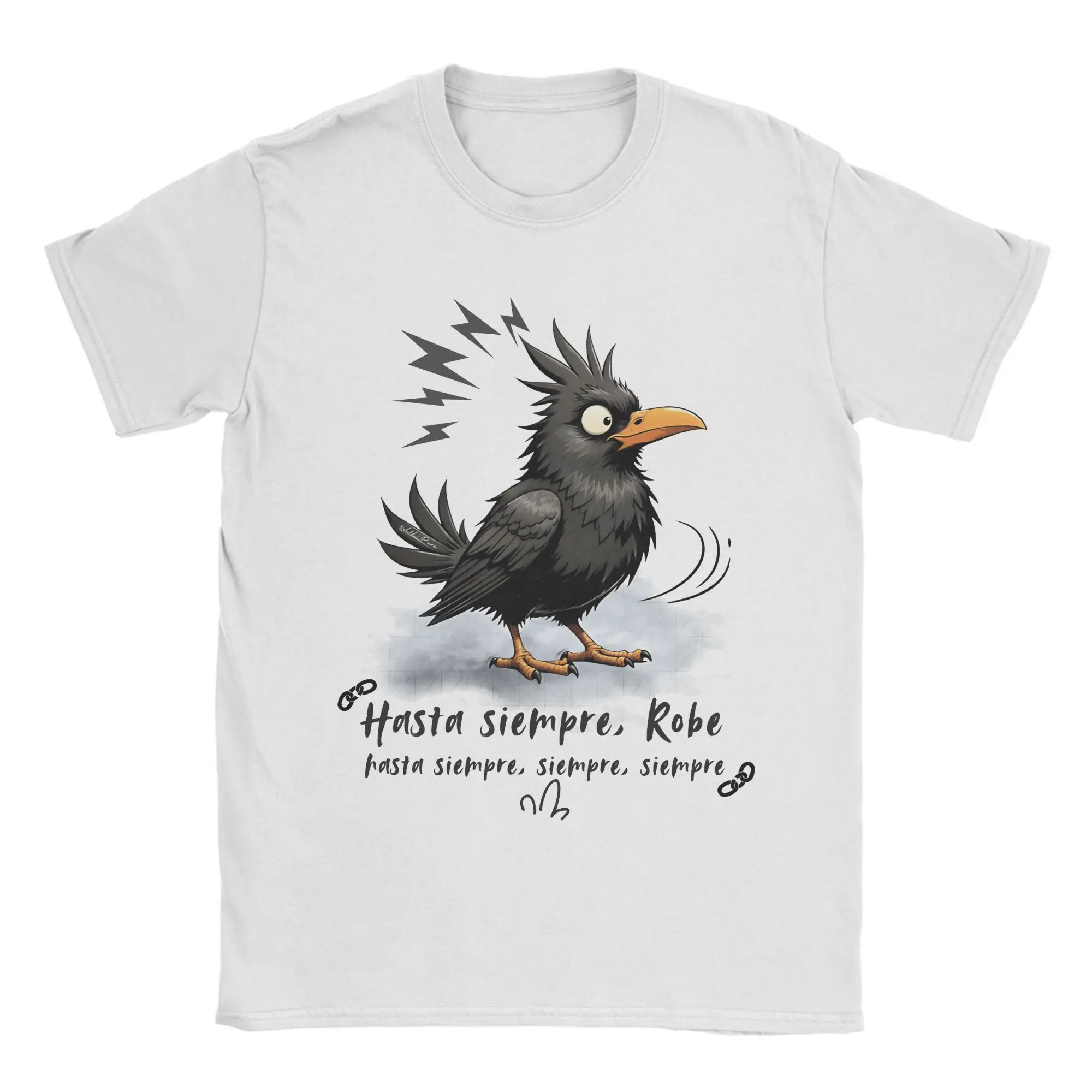 Good Bye Robe Extremoduro Bird, camisetas para hombre, camiseta humorística, camisetas de manga corta con cuello redondo, Idea de regalo, ropa