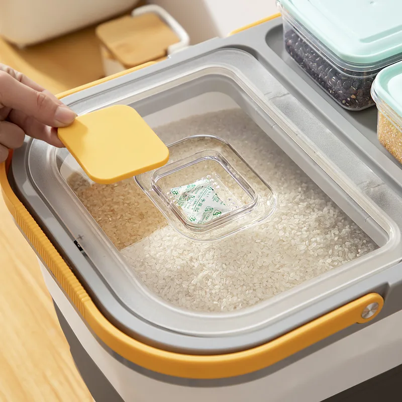 دلو أرز كبير قابل للطي مقاوم للرطوبة والحشرات دلو قابل للطي بسعة 25 لتر دلو تخزين أغذية الحيوانات الأليفة