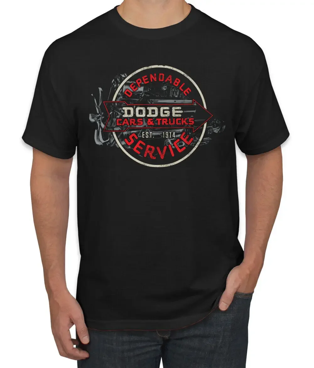 Dodge Dependable Service T-Shirt Cars & Trucks Mechanic Garage Style Tee Mopar