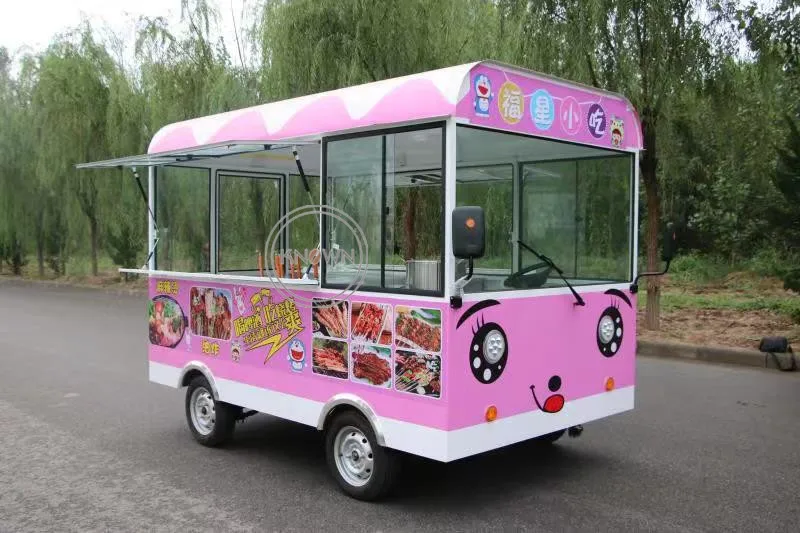 New Design Beautiful  3 M Long  Food Car Multifunctional Electric Food Cart Customized  Food Truck