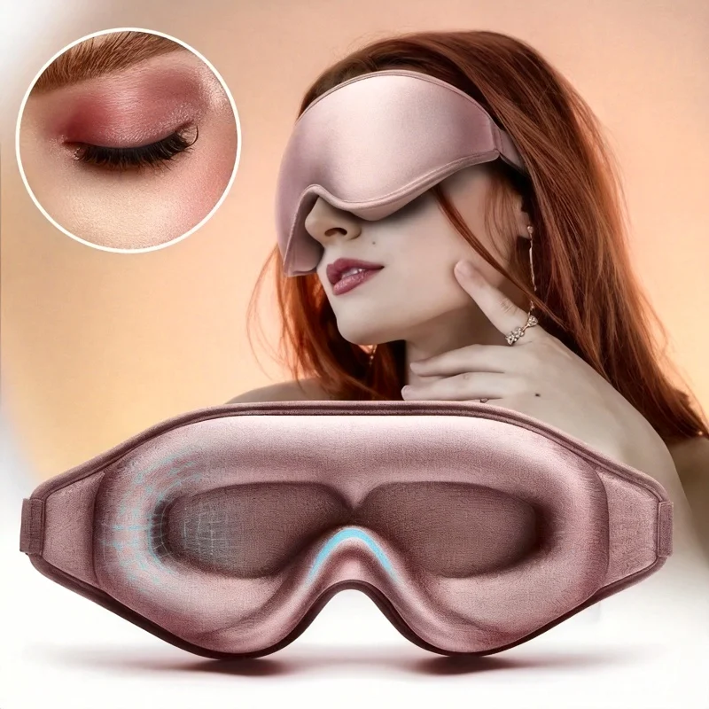 

Super Soft 3D Silk Sleeping Eye Mask - Soft and Comfortable, Suitable for All Skin Tones, Unisex, Travel and Home Use, Relax Accessories, Enjoy a Better Sleeping Experience, Soft and Comfortable for Yoga, Travel and Nap with 3D Stereo Eye Mask