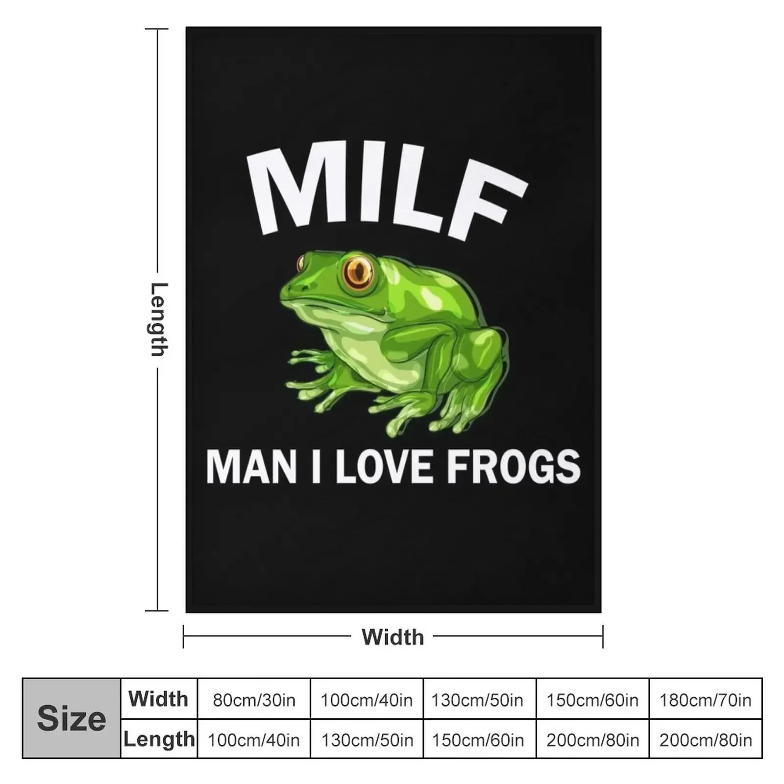 Man i love frogs bumper Throw Blanket couch cozy soft plush fuzzy picnic outdoor blanket
