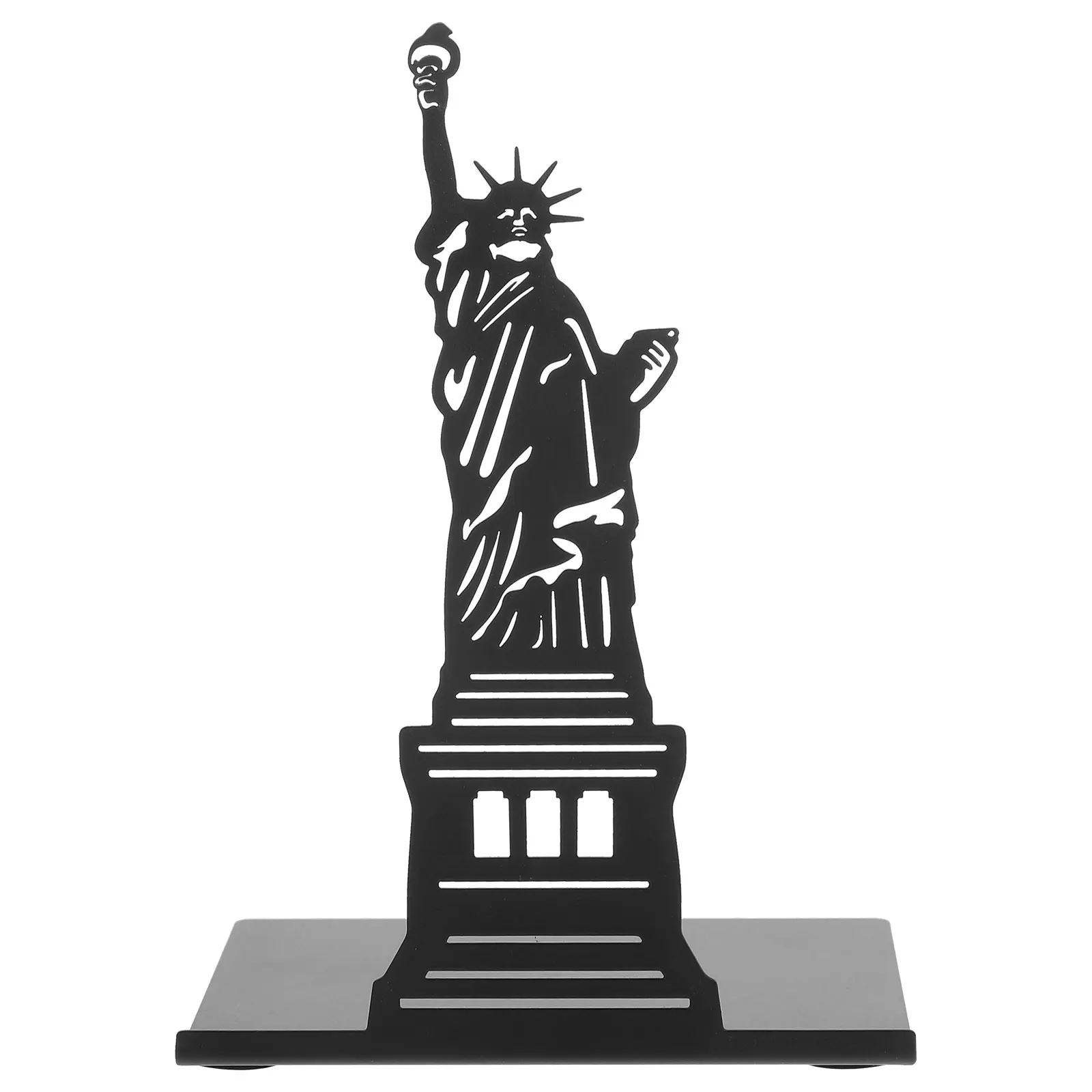 Bookend Iron Desk Organizer Black Eiffel Tower Hollow Out Storage Solution for Books Documents Study Office Use Multi Function