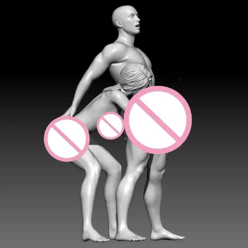 Между мужчинами и женщинами 75 мм, набор моделей фигурок из смолы, масштабные модели 1:24, неокрашенные наборы, игрушки «сделай сам», хобби, пластиковая модель