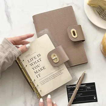 Cuaderno transparente de Pvc A5/7, planificador de oficina para personas mayores, diario de viaje, papelería escolar