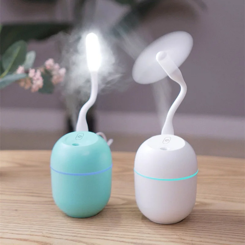 

Mini Air Humidifier Portable Aromatherapy Diffuser 250ml Ultrasonic Essential Oil Diffusers Led Light Humidificator for Home Car