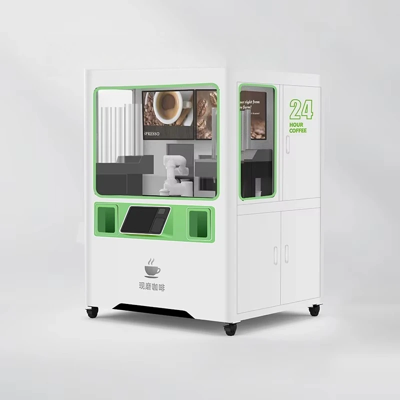 Custom Fully Automated Intelligent Cafe Barista Robotic Coffee Making Equipment with 6 Axis Collaborative Robot for Commercial