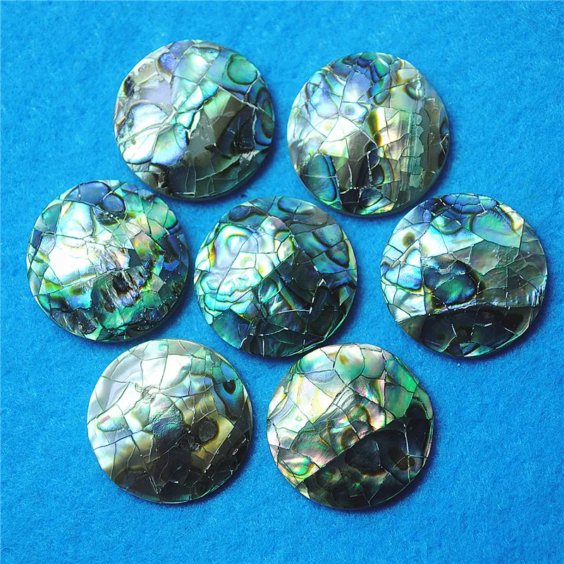

4PCS Natural Abalone Shell Cabochons Round Shape 20MM NO Hole Loose Cabs DIY Jewelry Accessories Top Fashion Items