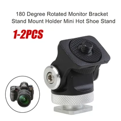 Mini Hot Shoe Stand Vlogger 180 Degree Rotated Monitor Bracket Photography Light Mount Flash Holder DSLR Camera Accessories