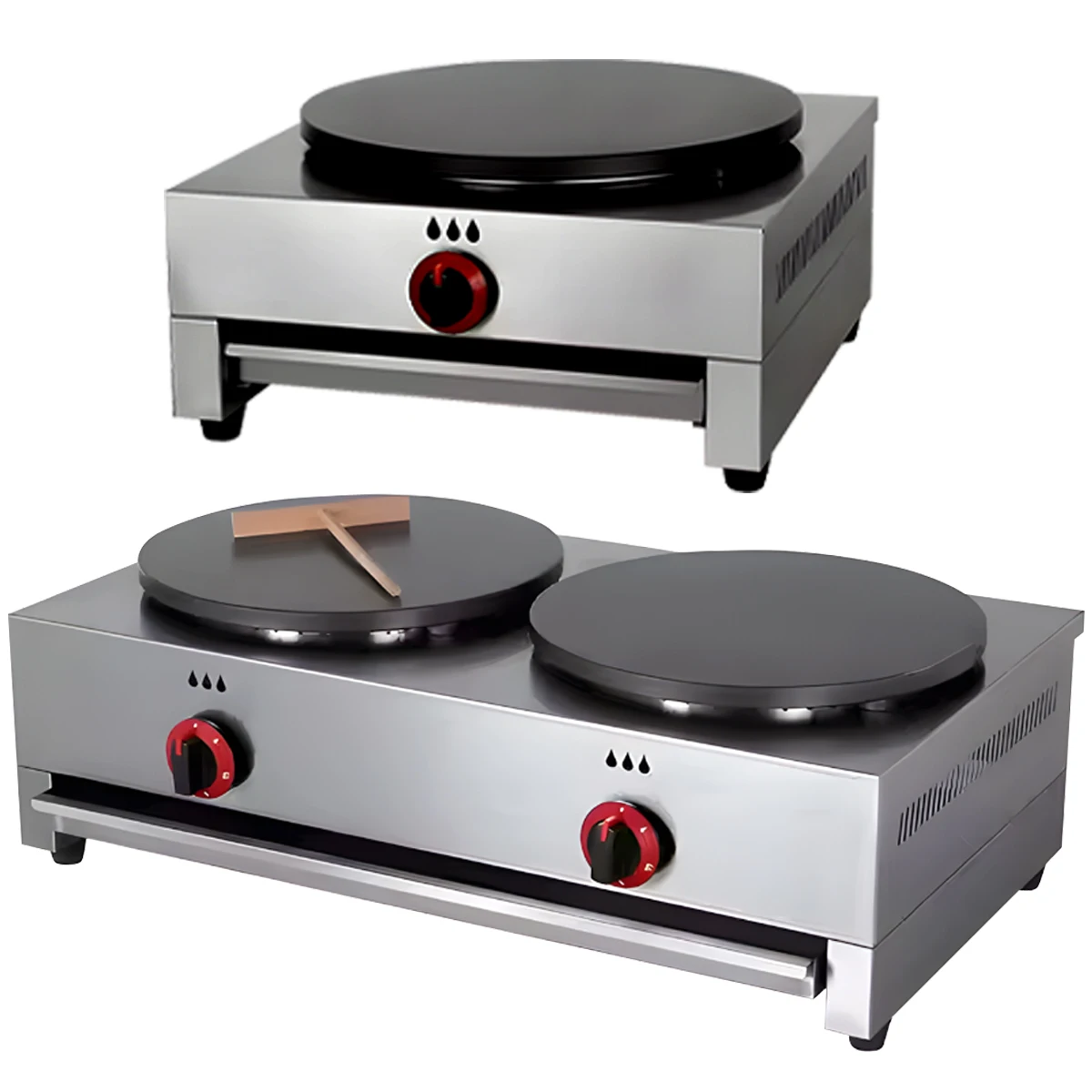 

Commercial Traditional Snack Crepe Crepe Cake Pancake Maker Machine Quality Durable Electric Snack Savory Making Machine